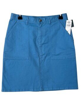 Lauren Ralph Lauren Breakers Denim Stretch A-Line Straight Skirt Sea Blue Size 6